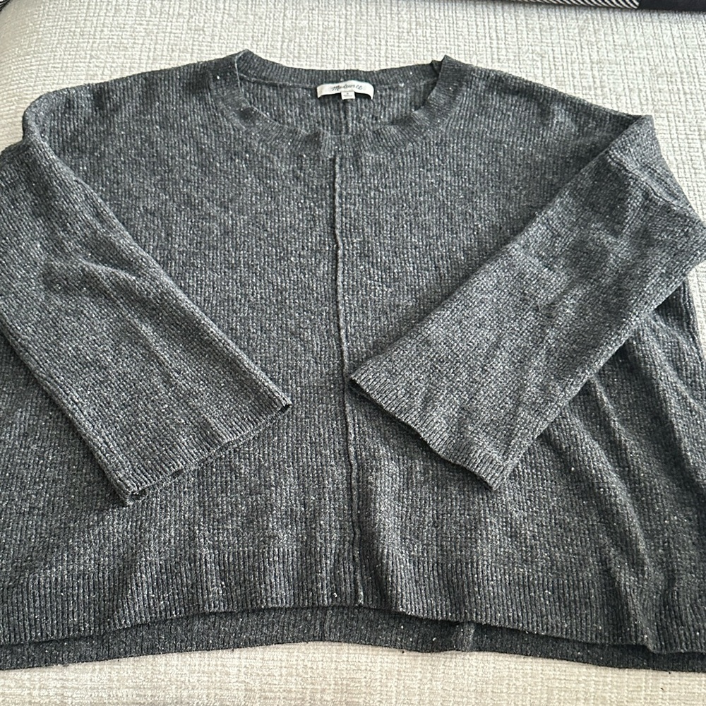 Madewell Donegal Northroad Gray Marled Knit Wool Alpaca Pullover Sweater Size S